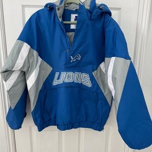 Blue and Gray Lions Pullover Jacket